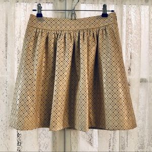 Banana Republic faux-leather beige skirt sz 2